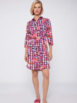 Vilagallo Vestido Camisero Geometrico Algodon Online
