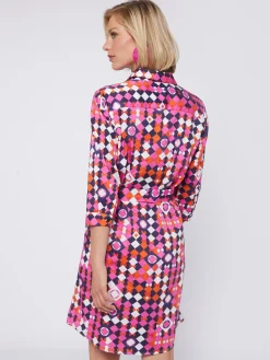 Vilagallo Vestido Camisero Geometrico Algodon Online