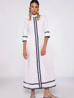 Vilagallo Vestido Camisero Popelin Blanco Discount