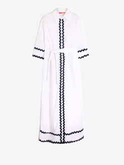 Vilagallo Vestido Camisero Popelin Blanco Discount
