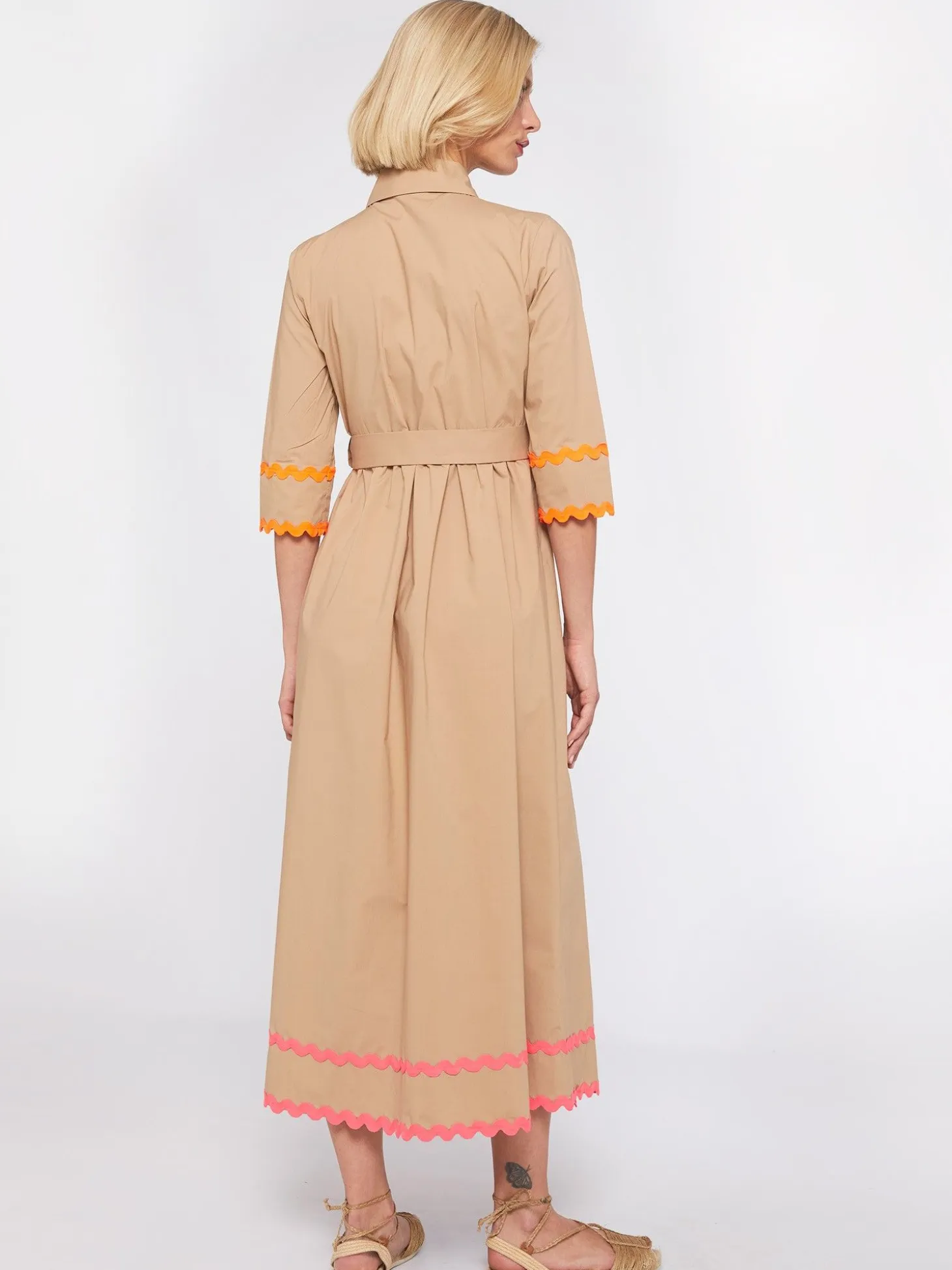 Vilagallo Vestido Camisero Popelin Beige Best