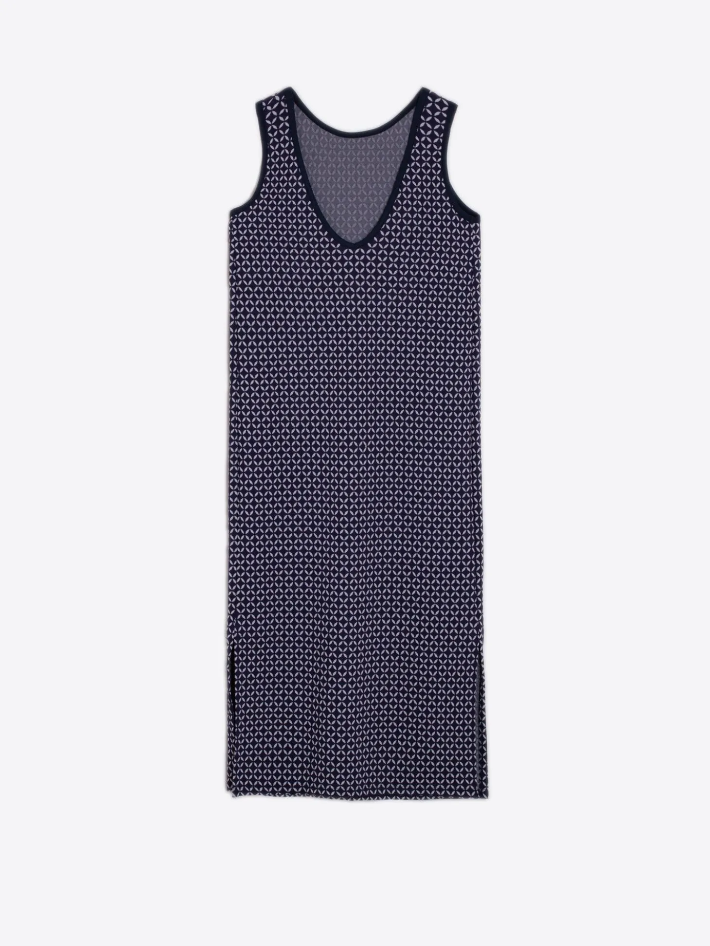 Vilagallo Vestido Cindy Navy Geo Knit Fashion