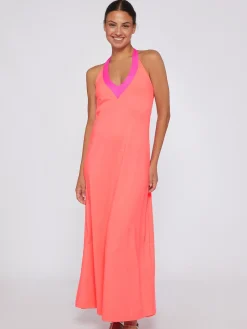 Vilagallo Vestido Daniela Orange Fluor Knit Cheap