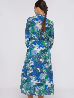 Vilagallo Vestido Estampado Blue Blossom Best Sale