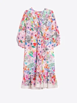 Vilagallo Vestido Fabrizia Hand Painted Flowers Shop