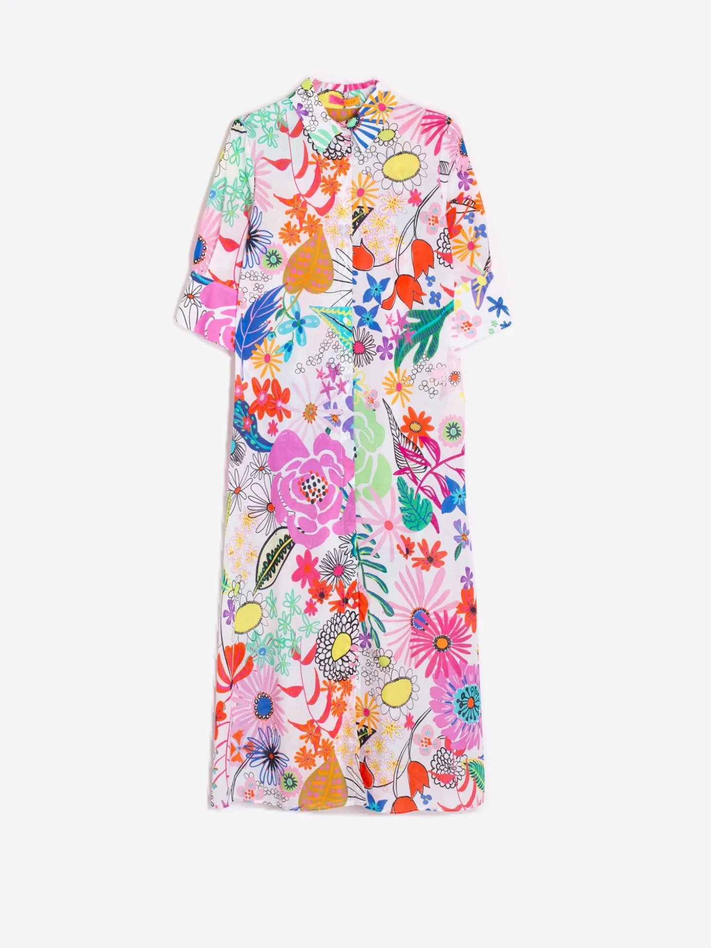 Vilagallo Vestido Izzy Maxi Watercolour Flower Cheap