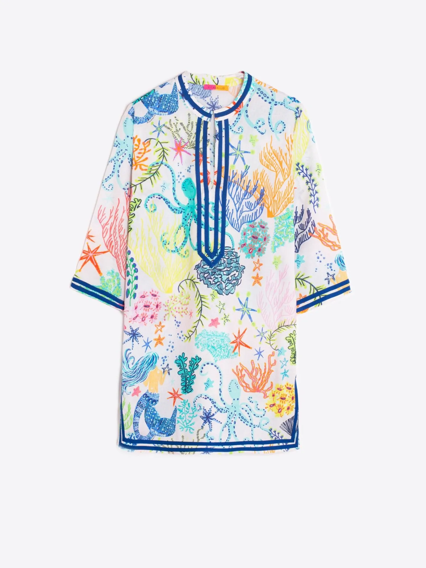Vilagallo Vestido Kaftan Estampado Sirena Cheap