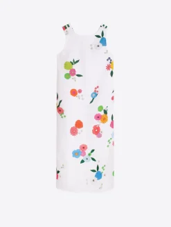 Vilagallo Vestido Largo Flores 100% Lino Store