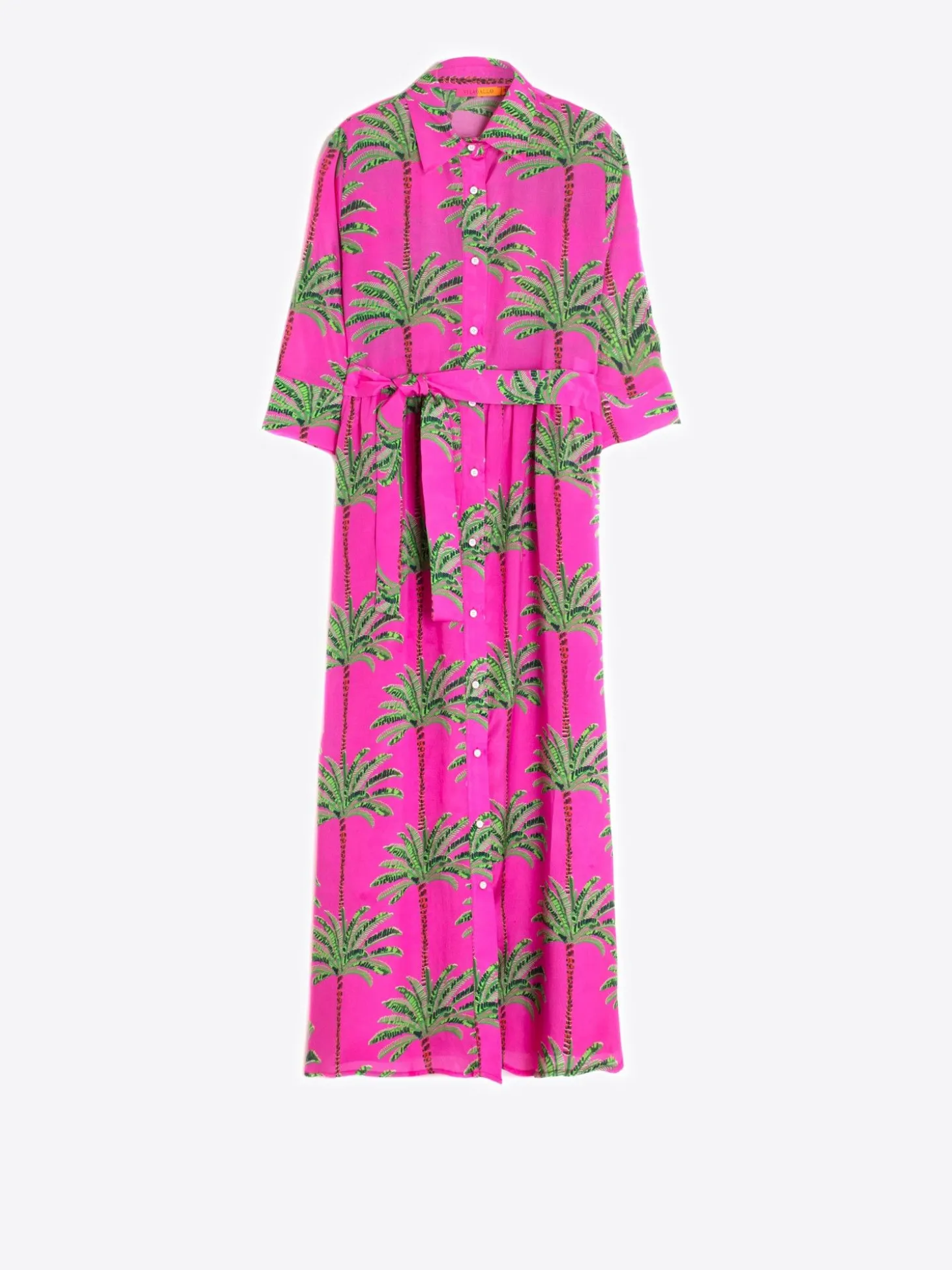 Vilagallo Vestido Natalia Pink Palm Tree Online