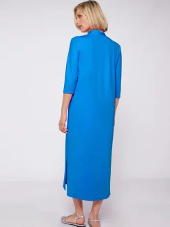 Vilagallo Vestido Punto Azul Santinado Hot