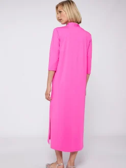 Vilagallo Vestido Punto Elastico Rosa Fluor Shop