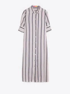 Vilagallo Vestido Rayas Contraste Midi Shop