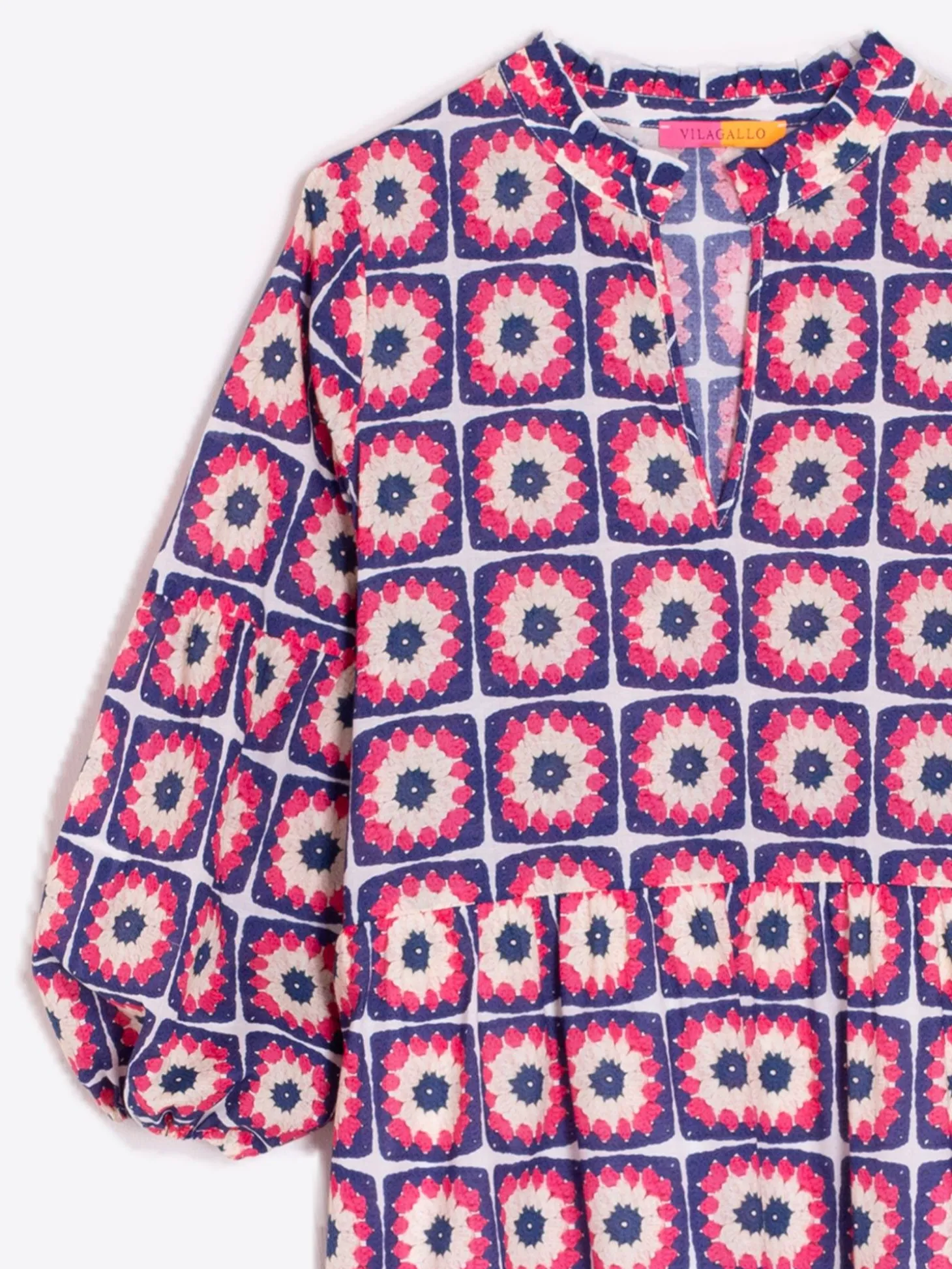 Vilagallo Vestido Tammy Crochet Estampado Hot
