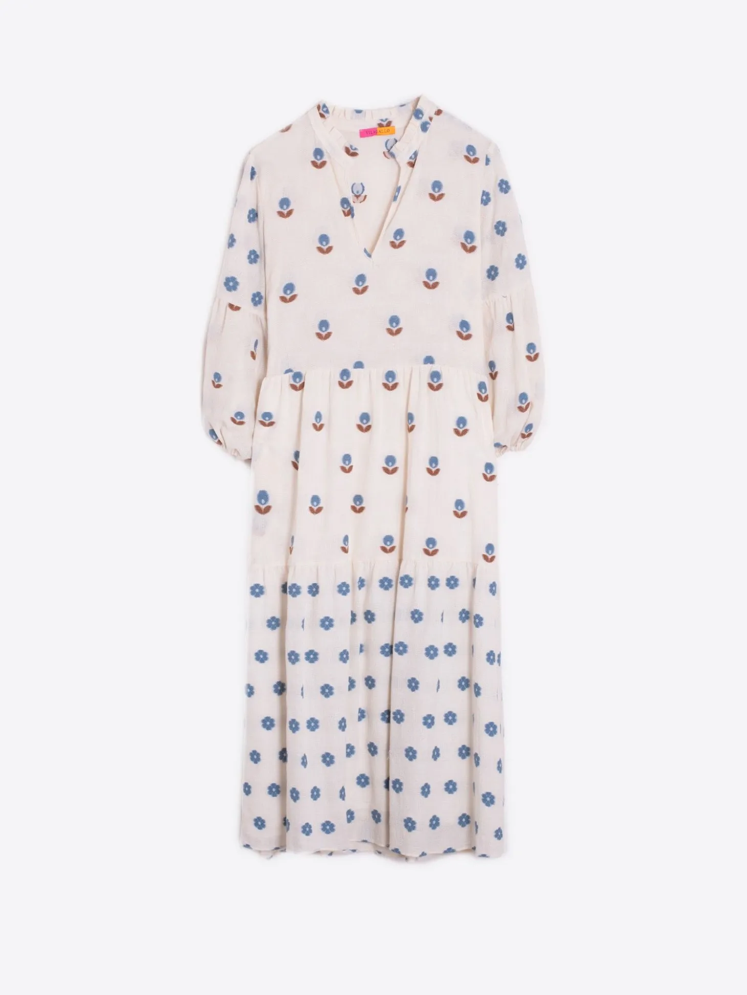Vilagallo Vestido Tammy Flower Jacquard Best Sale