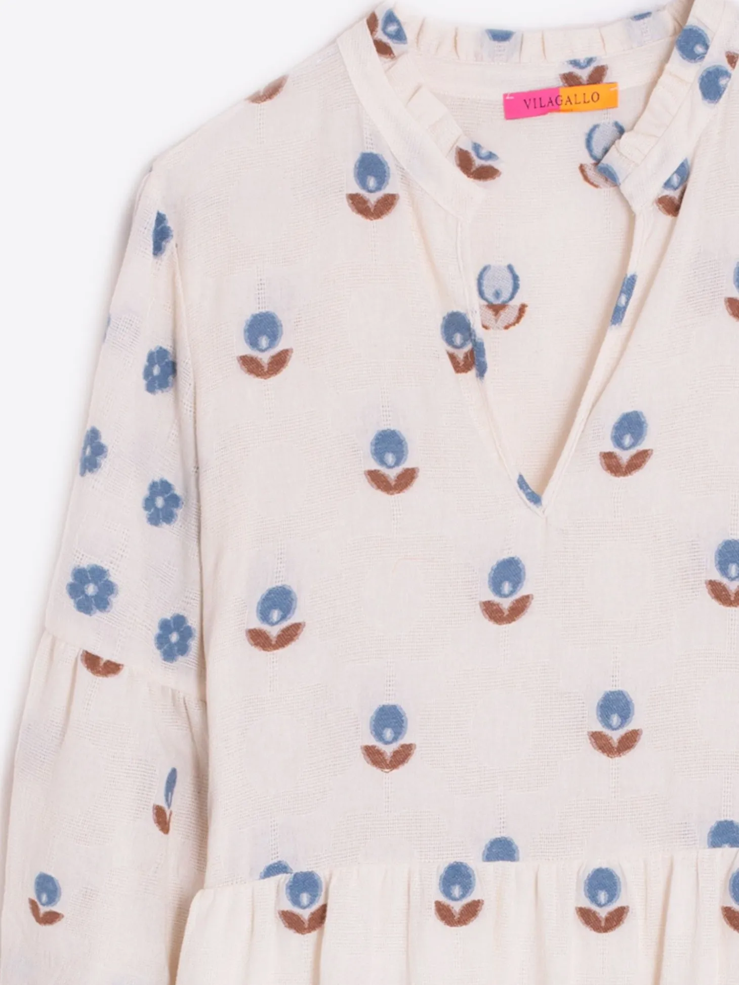 Vilagallo Vestido Tammy Flower Jacquard Best Sale