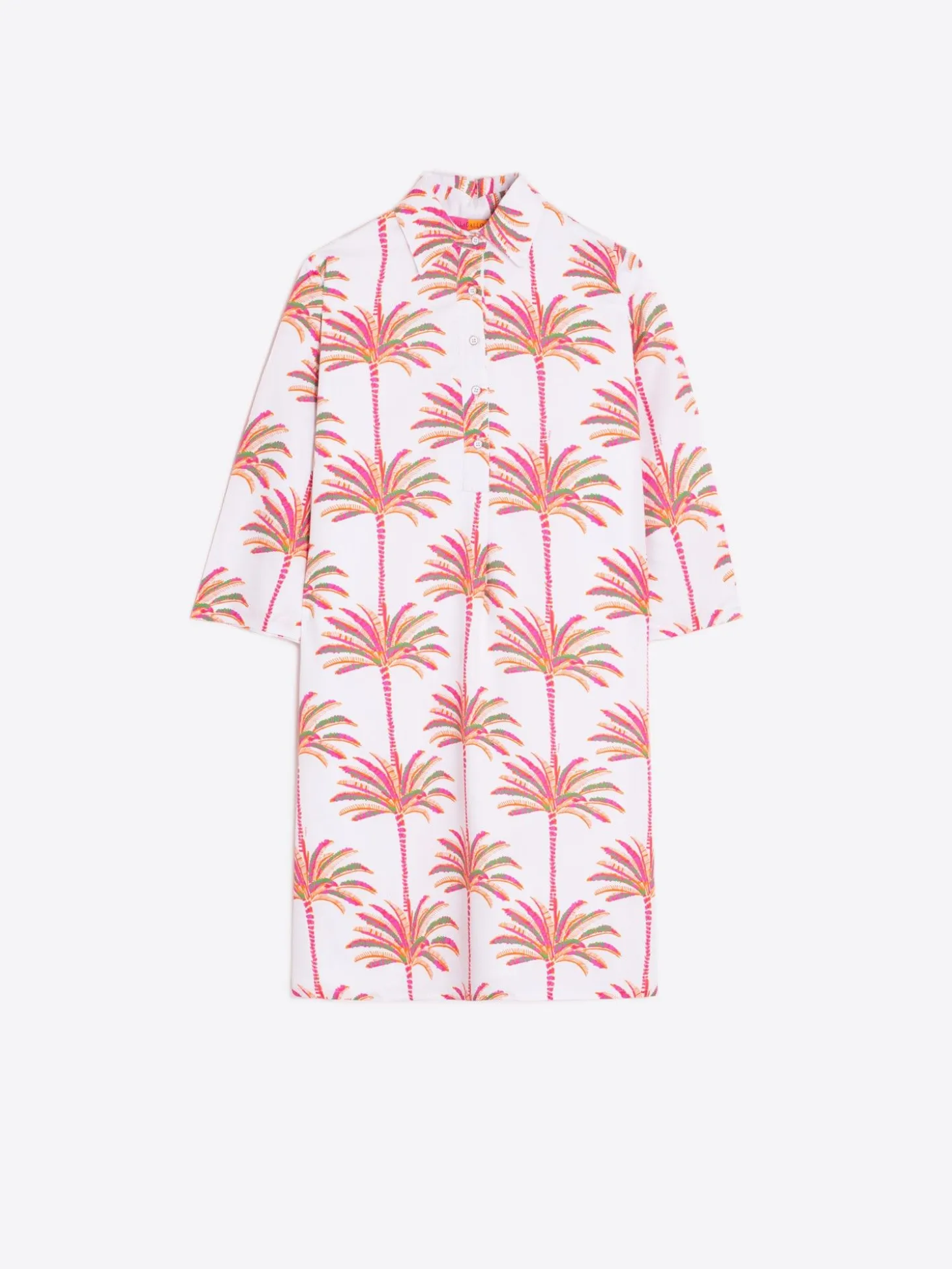 Vilagallo Vestido Tyanna Pink Palm Tree Print Best Sale
